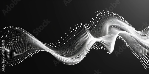 A simple illustration of oversized snow flake cristals moving, swirling through the frame in a sort of wave photo