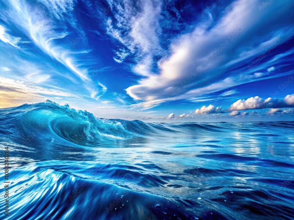 Blue Shades Abstract Panoramic Photography: Serene Ocean Waves, Tranquil Sky, Fluid Patterns, Modern Art, Deep Blues, Artistic Background Blue Shades Abstract Panoramic Photography: Serene Ocean Waves, Tranquil Sky, Fluid Patterns, Modern Art, Deep Blues, Artistic Background