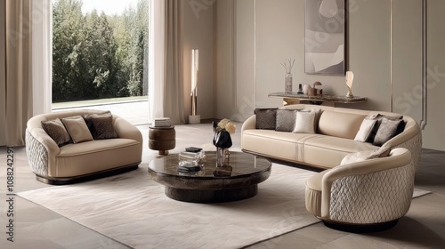 Elegant Living Room Furnitu...