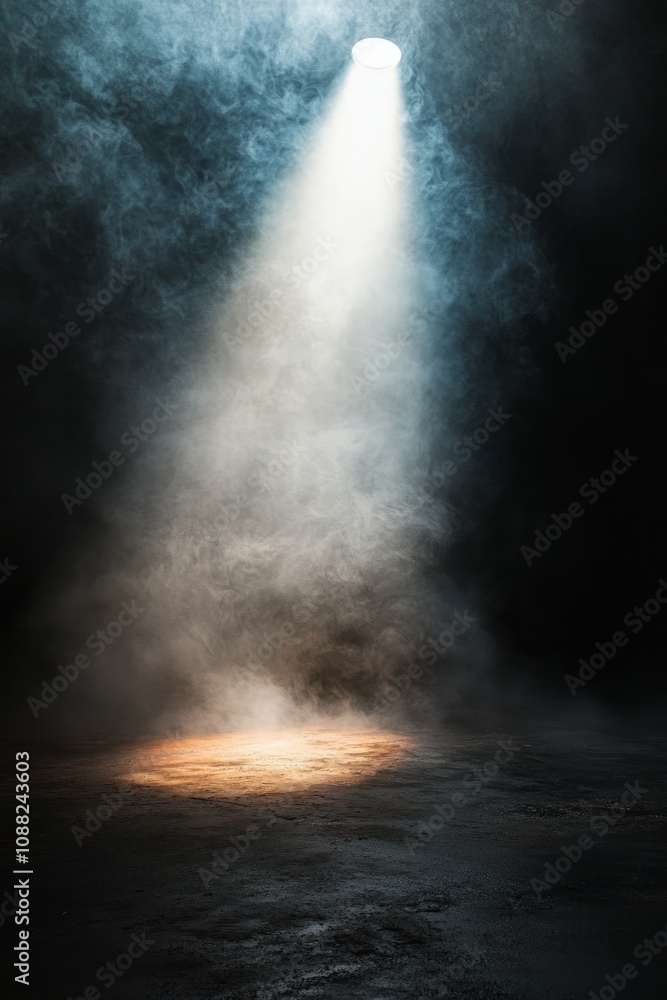 Obraz premium Dramatic Spotlight on Empty Stage