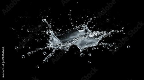 A refreshing splash of water captured mid-motion, creating a burst of droplets in the air.