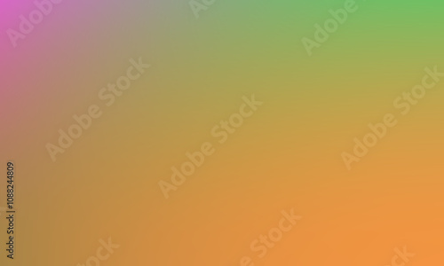 Abstract gradient background in pink, green, orange and brown color