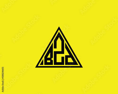 BZD logo design vector template. BZD photo