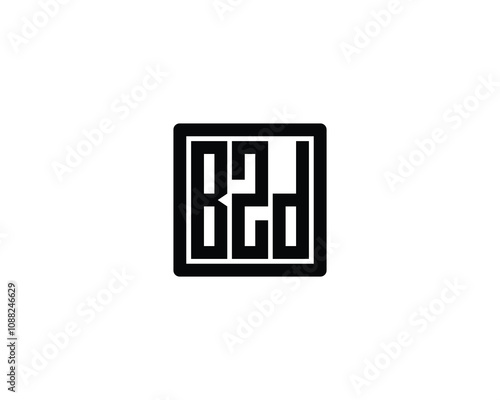 BZD logo design vector template. BZD