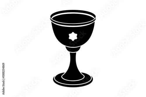 Kiddush Cup | isolated silhouette vector illustration on white background