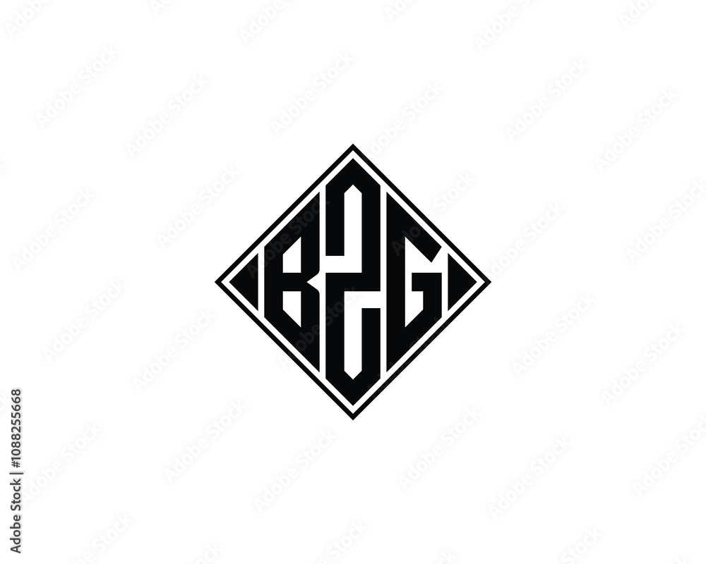 BZG logo design vector template. BZG BZG logo design vector template. BZG