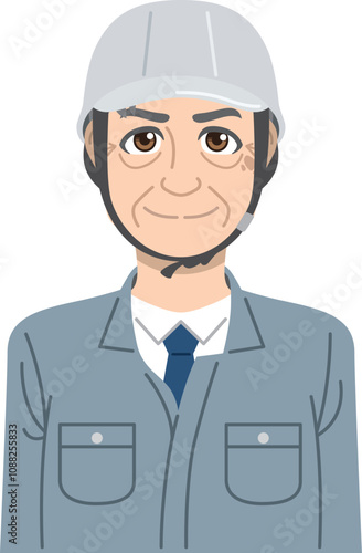 現場監督の中年男性