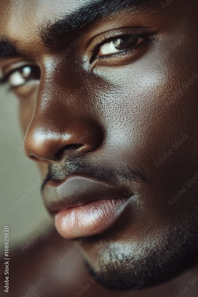 Man's face and eyes Man's face and eyes