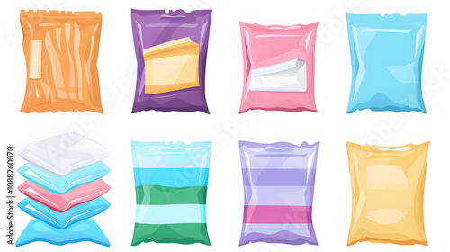 wet wipes production with white shades, flat design, png photo