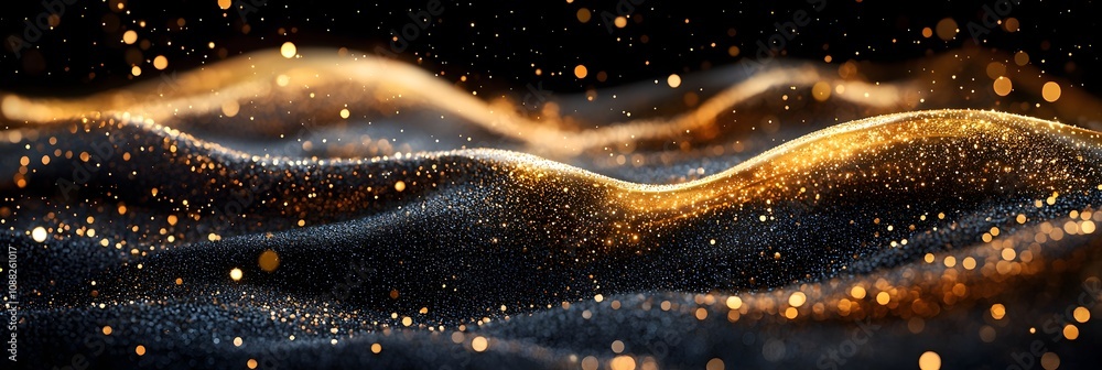 Luxurious Black and Gold 2025 New Year Banner with Shimmering Glittering Elements on Isolated Background Offering Ample Copy Space for Text Overlay Luxurious Black and Gold 2025 New Year Banner with Shimmering Glittering Elements on Isolated Background Offering Ample Copy Space for Text Overlay