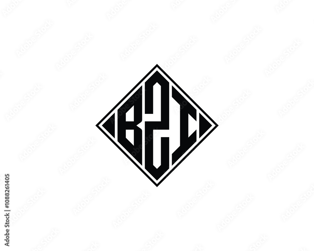 BZI logo design vector template. BZI BZI logo design vector template. BZI