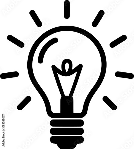 hand drawn bulb with idea