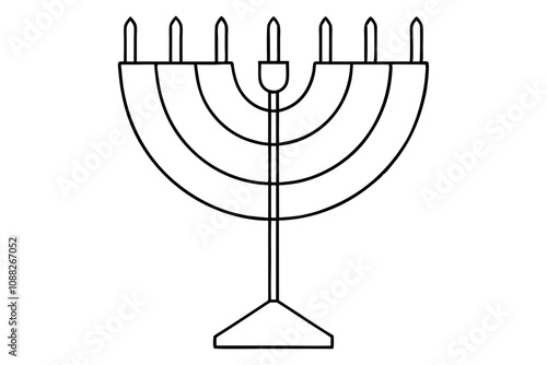 Menorah | isolated silhouette vector illustration on white background