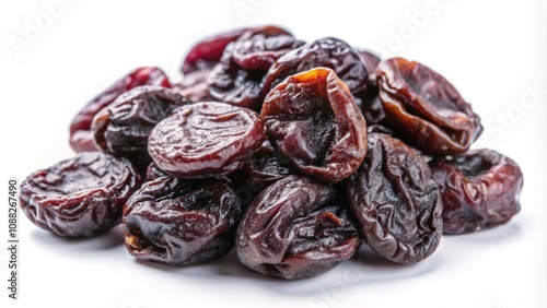 Wallpaper Mural Dried plums isolated on white background, plums, dried fruit, healthy snack, black prunes, organic, antioxidant Torontodigital.ca