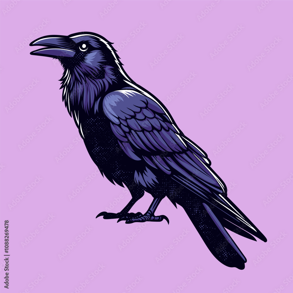 Obraz premium Crow Vector Illustration
