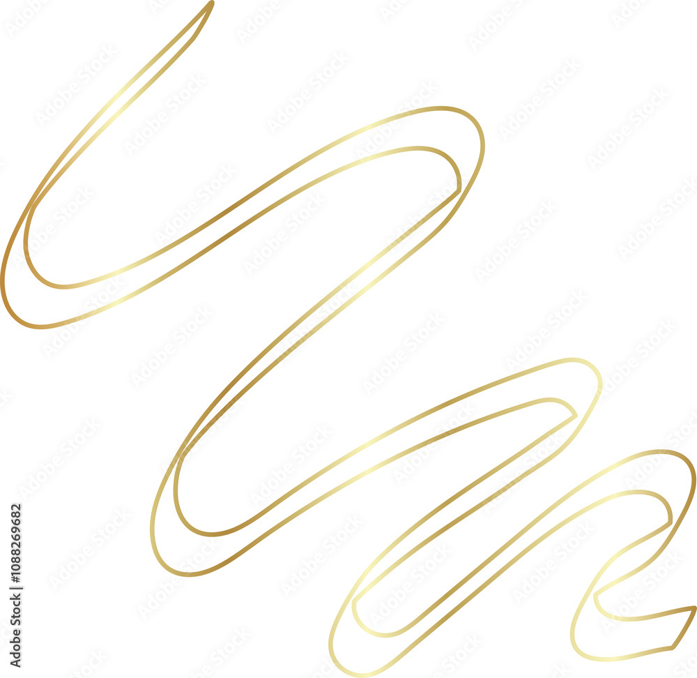 Golden ribbon line shiny gradient, party, holiday, event Golden ribbon line shiny gradient, party, holiday, event