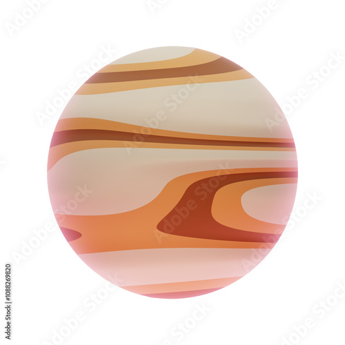 jupiter planet isolated 3d illustration