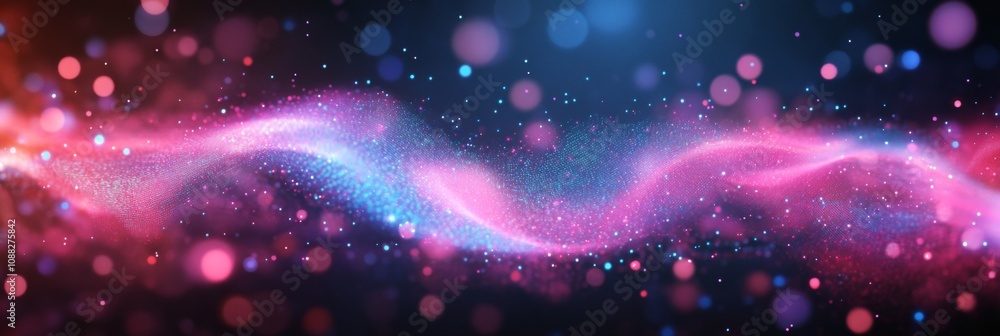 Blue and pink abstract digital connections with lines and dots representing binary data for technology and artificial intelligence concept. Blue and pink abstract digital connections with lines and dots representing binary data for technology and artificial intelligence concept.