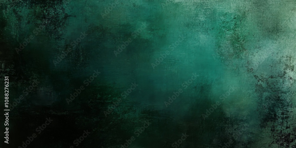 Fototapeta premium Dark Green Wall Background with Subtle Grain Texture and Banner for Adobe Stock.