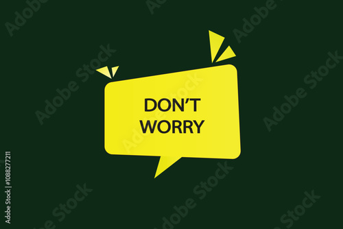 Printbutton web template,don’t worry, Speech bubble, banner label

