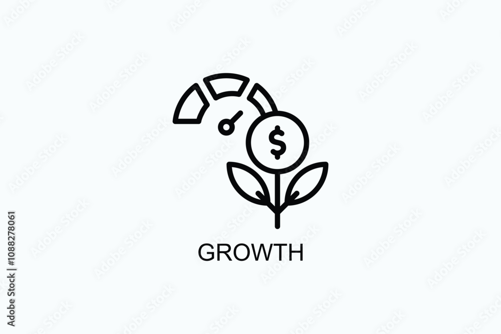 Growth Vector Icon Or Logo Illustration Growth Vector Icon Or Logo Illustration