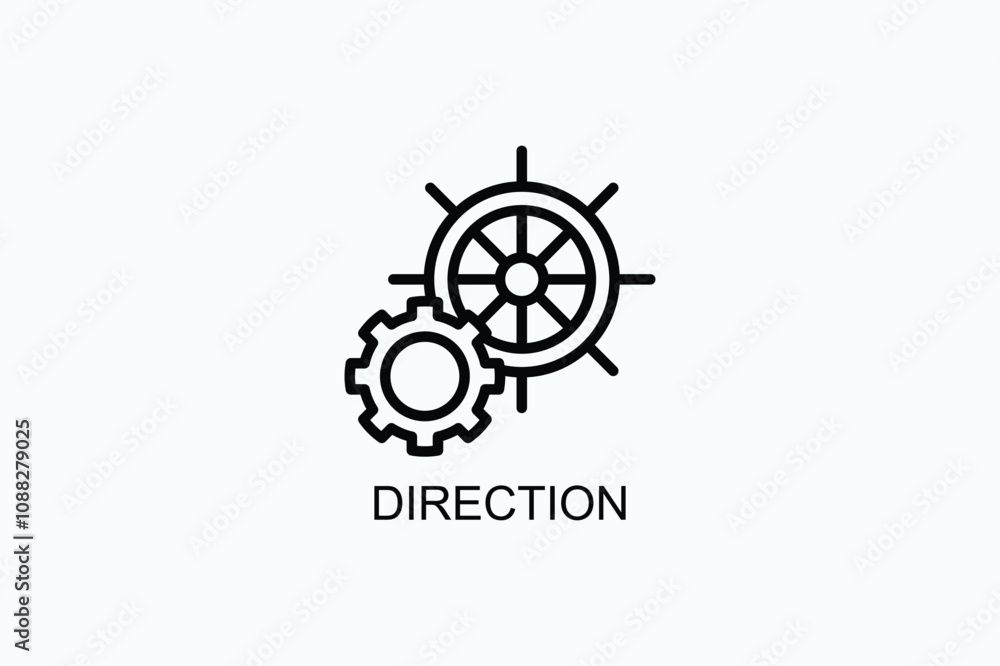 Direction Vector Icon Or Logo Illustration Direction Vector Icon Or Logo Illustration