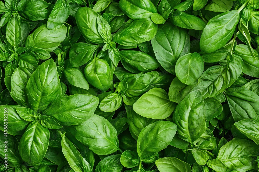 horticulture botany and techniques, A vibrant display of fresh basil leaves, showcasing their rich green color and varied shapes, perfect for culinary uses and garnishing. horticulture botany and techniques, A vibrant display of fresh basil leaves, showcasing their rich green color and varied shapes, perfect for culinary uses and garnishing.