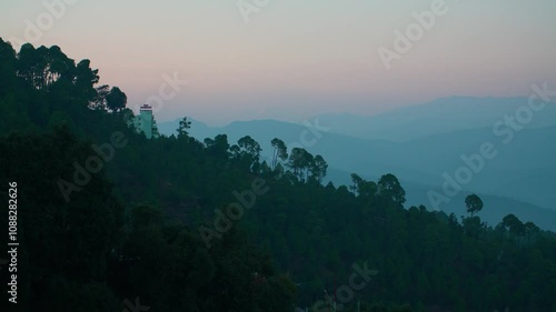 Kausani, Uttarakhand 2024 | Golden Hour Sunset Over Himalayan Snow Peaks in 4K
