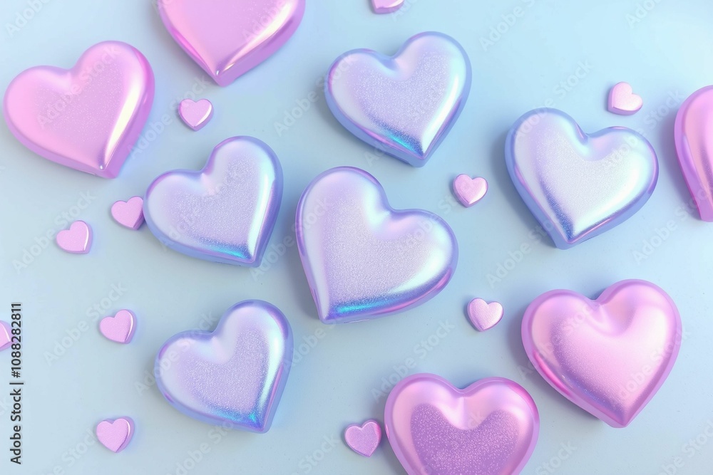 Holographic Hearts with Iridescent Glow.generative AI
Holographic Hearts with Iridescent Glow.generative AI