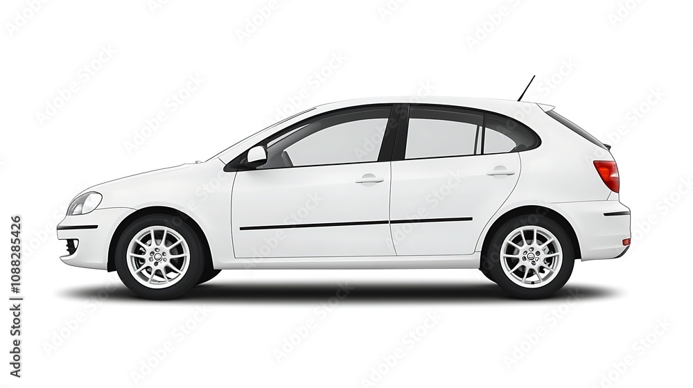 White Hatchback Car White Hatchback Car
