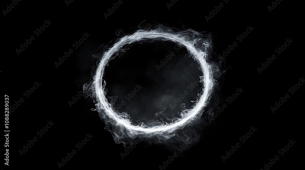 Fototapeta premium Abstract Smoke Circle with Vibrant Colors