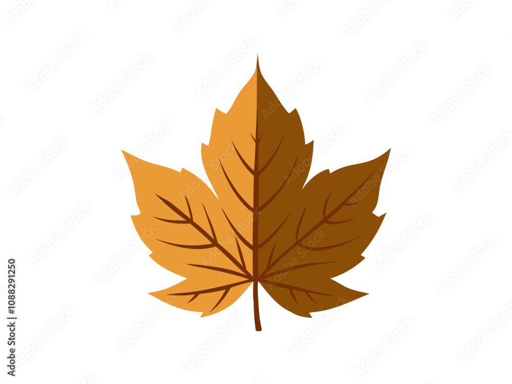 Vector Silhouette Icon Set of Maple Leaves in Autumn Colors Vector Silhouette Icon Set of Maple Leaves in Autumn Colors