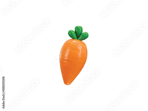 3d carrot vegetable icon vector illustration