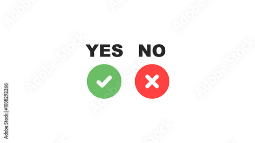 Obraz na płótnie Yes No icon