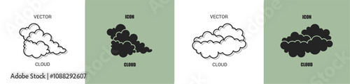 Cloud icon line. Cloud vector illustration.
