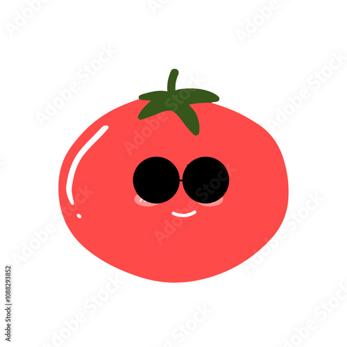 kawaii tomato character different face expression. kawaii variant expression face tomato cartoon design isolated on white background
