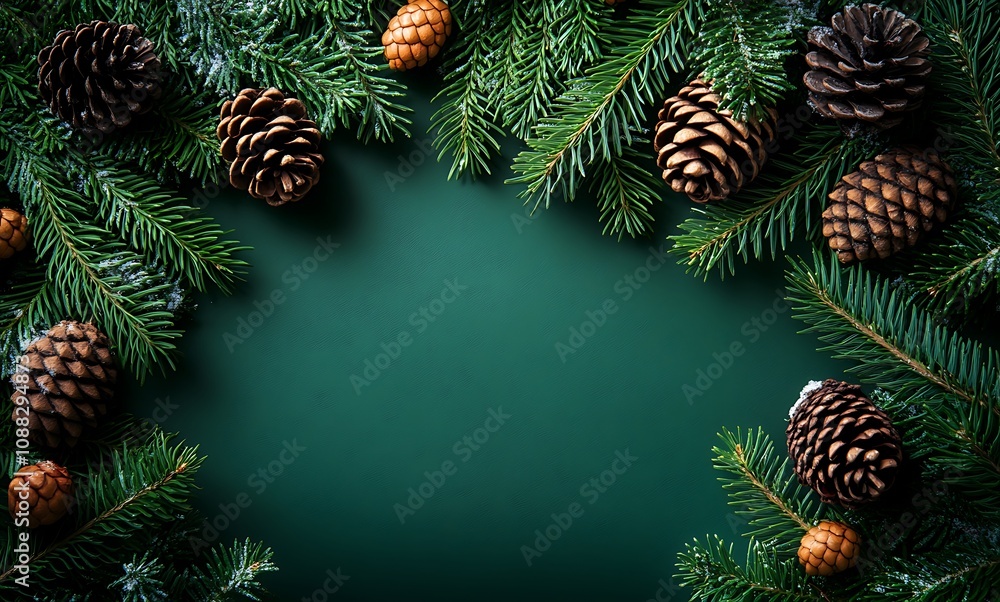 Whimsical Winter Scene: Pine Cones on a Lush Green Background
Whimsical Winter Scene: Pine Cones on a Lush Green Background