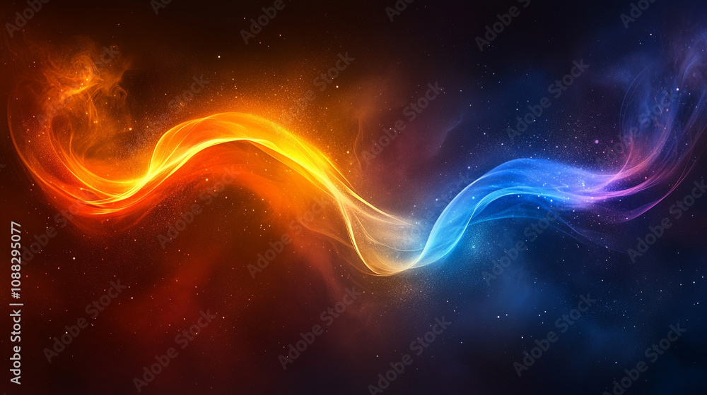 Abstract glowing neon wave on a dark background, symbolizing energy, motion, and futuristic technology with fluid lines and vibrant colors creating a dynamic, modern atmosphere Abstract glowing neon wave on a dark background, symbolizing energy, motion, and futuristic technology with fluid lines and vibrant colors creating a dynamic, modern atmosphere