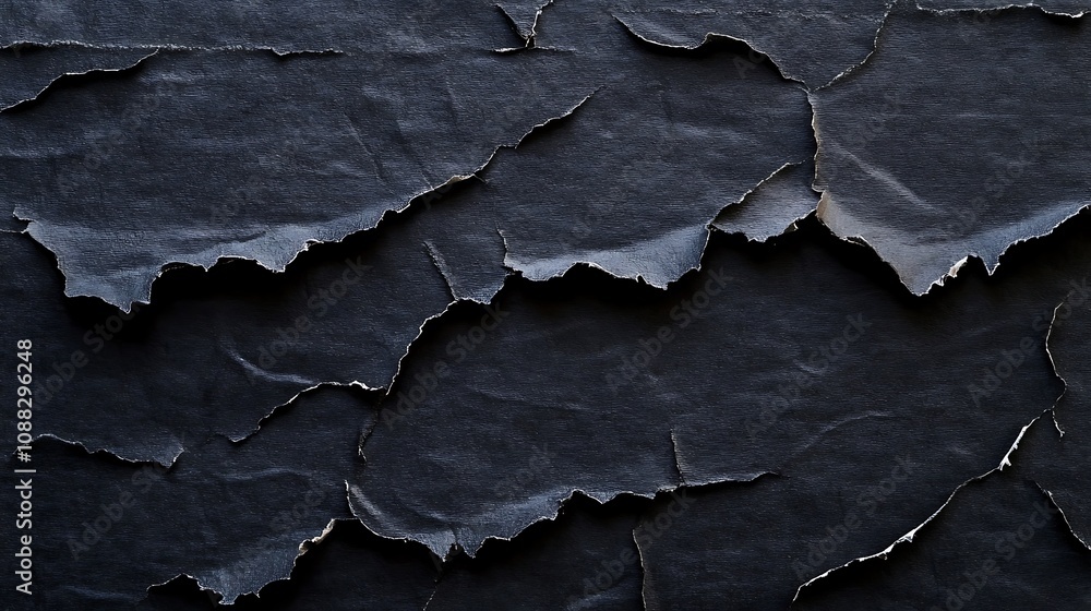 Torn Black Paper Texture Torn Black Paper Texture