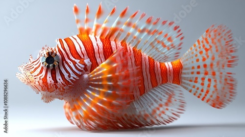 Striped Lionfish Portrait