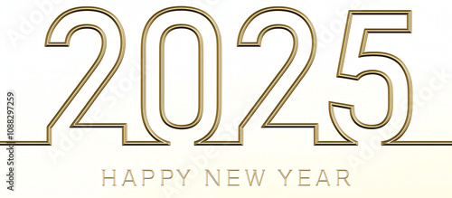 The word "2025" is written in a line art style font, with the numbers and letters arranged side by side on a white background.