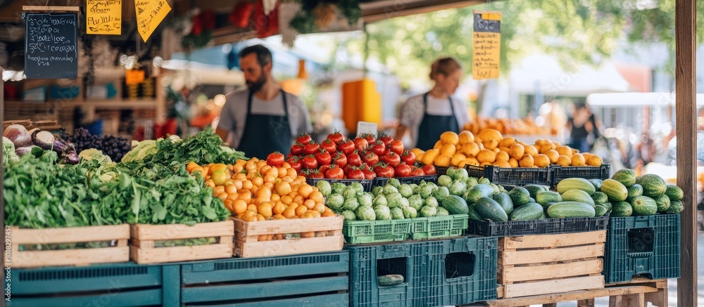 Fresh produce at a local market stall. Fresh produce at a local market stall.