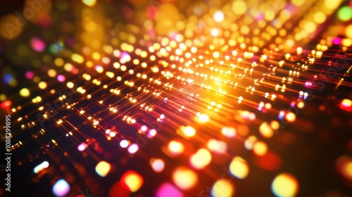 Wallpaper Mural An extreme close-up of a quantum dot enhanced photodetector, showing high sensitivity and quantum efficiency in light detection, Photonics technology style Torontodigital.ca