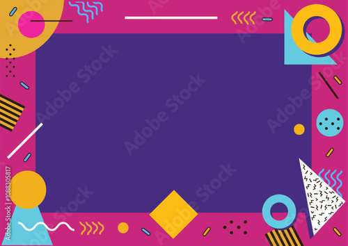 Retro 90s Style Design with Bold Pink Accents