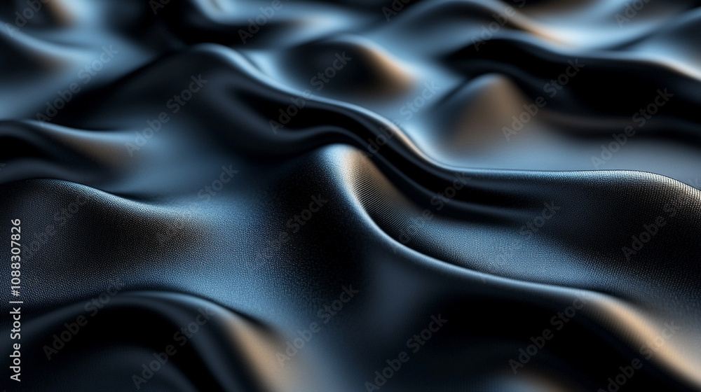Fototapeta premium black rubber-coated technical fabric showcasing its textured surface conveying durability and strength ideal for modern industrial or outdoor gear highlighting functionality and resilience