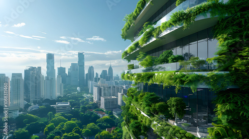 City of the Future Sustainable Architecture, Green Energy, Eco-Friendly Transportation, and Zero Waste. Concept Future Cities, Sustainable Development, Green Technology, Eco-Friendl #1088311460