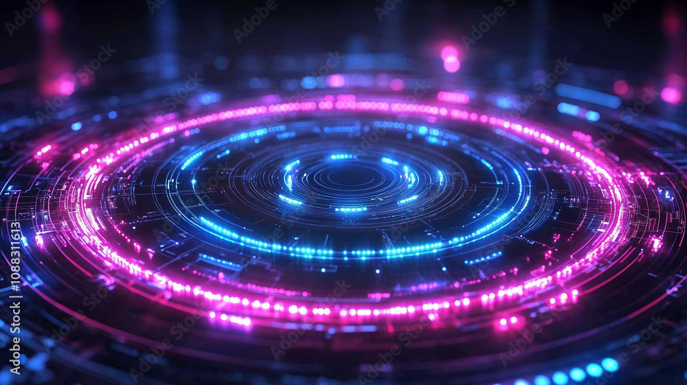 circular circuit board with intricate swirling patterns, representing the interconnectedness of technology, digital networks, and the flow of data in a modern digital landscape circular circuit board with intricate swirling patterns, representing the interconnectedness of technology, digital networks, and the flow of data in a modern digital landscape
