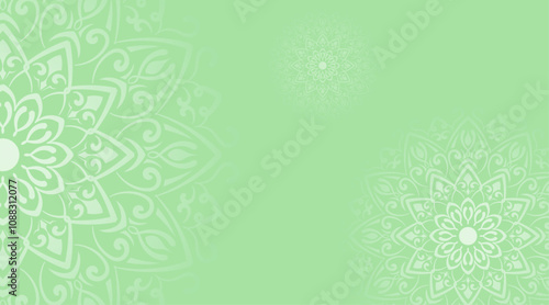 Beautiful background of transparent mandala, round decoration