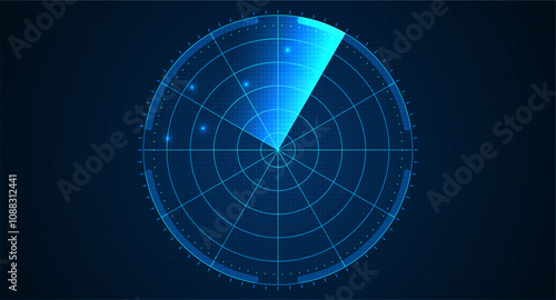 Radar screen, Abstract technology background