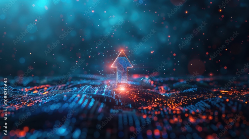 upward movement of investment stocks, up arrow hologram, Investment consultancy, invest your money in the right place, save your money, right investment plan, insurance company upward movement of investment stocks, up arrow hologram, Investment consultancy, invest your money in the right place, save your money, right investment plan, insurance company